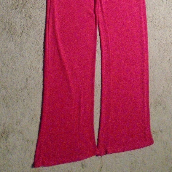 ZARA High Neck Sleeveless Ribbed Fuchsia Jumpsuit - Picture 9 of 9